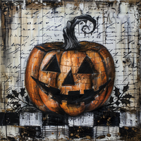 Thumbnail for Halloween Pumpkin Sign, DCO-102559, Sign For Wreath, 10x10in Metal Sign