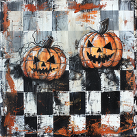 Thumbnail for Halloween Pumpkin Sign, DCO-102564, Sign For Wreath, 10x10in Metal Sign
