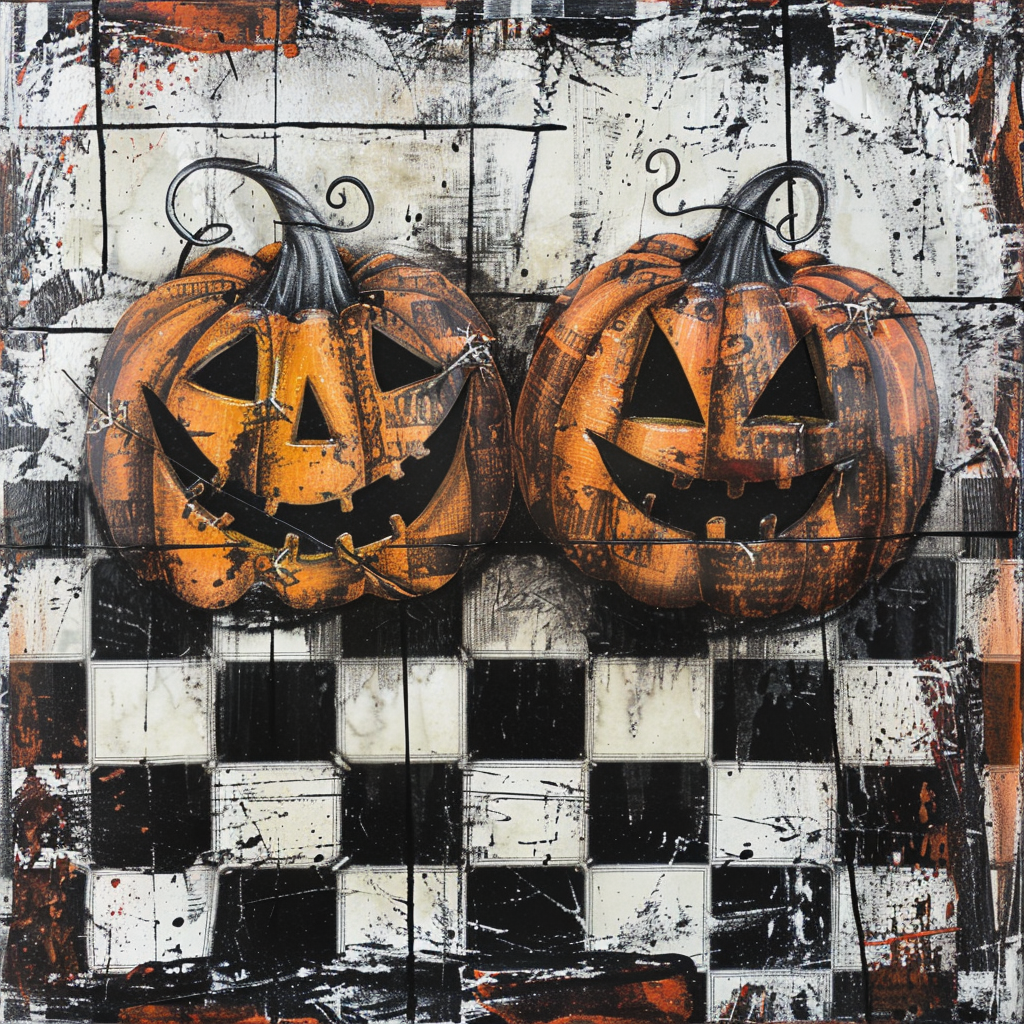 Halloween Pumpkin Sign, DCO-102566, Sign For Wreath, 10x10in Metal Sign