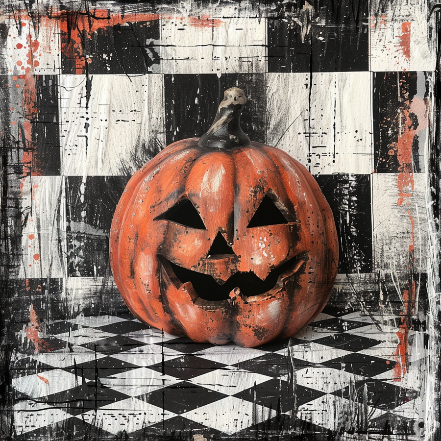 Halloween Pumpkin Sign, DCO-102568, Sign For Wreath, 10x10in Metal Sign