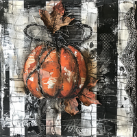 Thumbnail for Halloween Pumpkin Sign, DCO-102572, Sign For Wreath, 10x10in Metal Sign