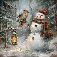 Thumbnail for Snowman Sign, DCO-102578, Sign For Wreath, 10x10in Metal Sign