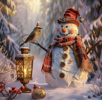 Thumbnail for Snowman Sign, DCO-102579, Sign For Wreath, 10x10in Metal Sign