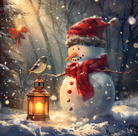 Thumbnail for Snowman Sign, DCO-102582, Sign For Wreath, 10x10in Metal Sign