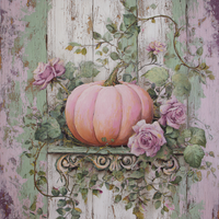 Thumbnail for Pink Fall Pumpkin Sign, DCO-102602, Sign For Wreath, 10x10in Metal Sign