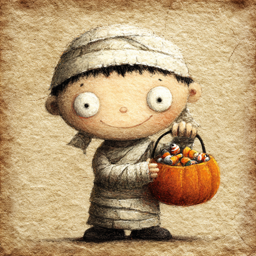 Cute Mummy Sign, DCO-102623, Sign For Wreath, 10x10in Metal Sign