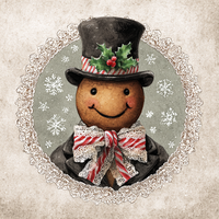 Thumbnail for Christmas Gingerbread Sign, DCO-102626, Sign For Wreath, 10x10in Metal Sign