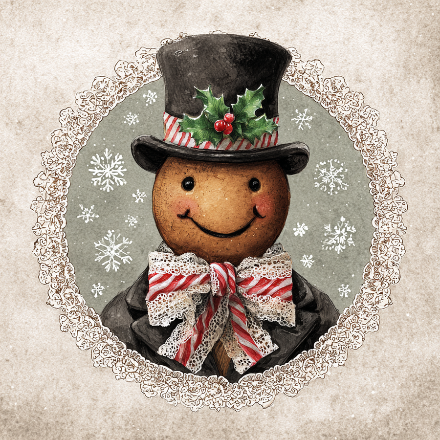 Christmas Gingerbread Sign, DCO-102626, Sign For Wreath, 10x10in Metal Sign