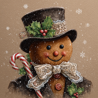 Thumbnail for Christmas Gingerbread Sign, DCO-102627, Sign For Wreath, 10x10in Metal Sign
