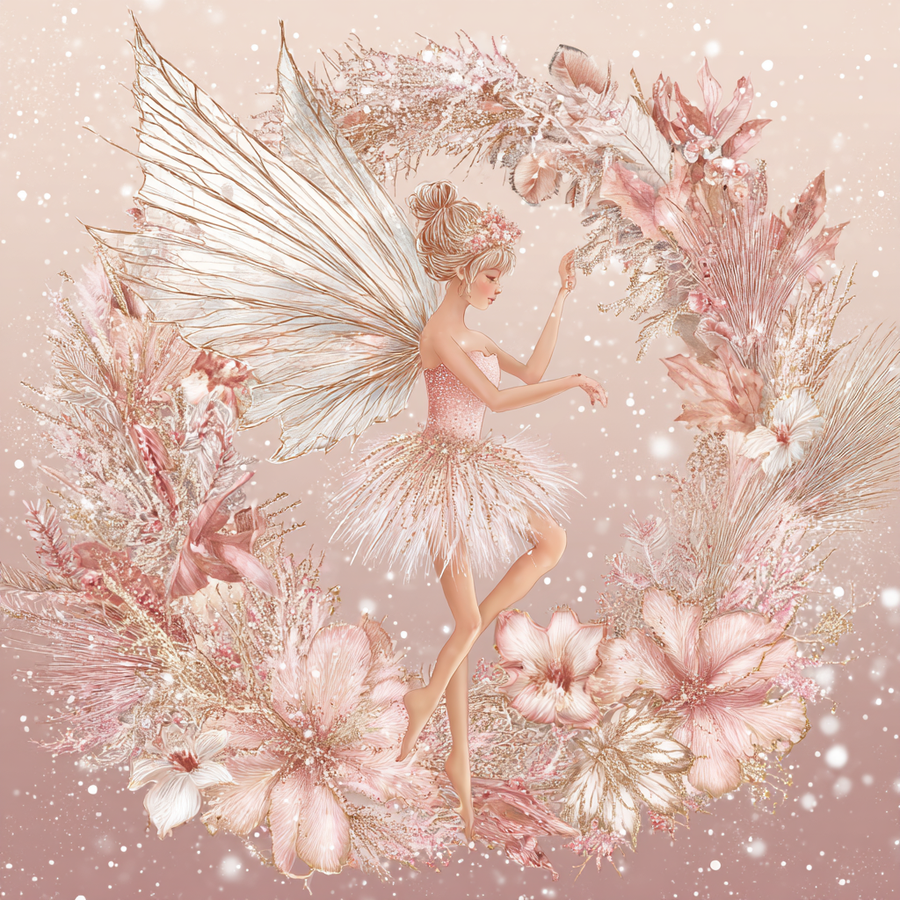 Christmas Fairy Sign, DCO-102632, Sign For Wreath, 10x10in Metal Sign