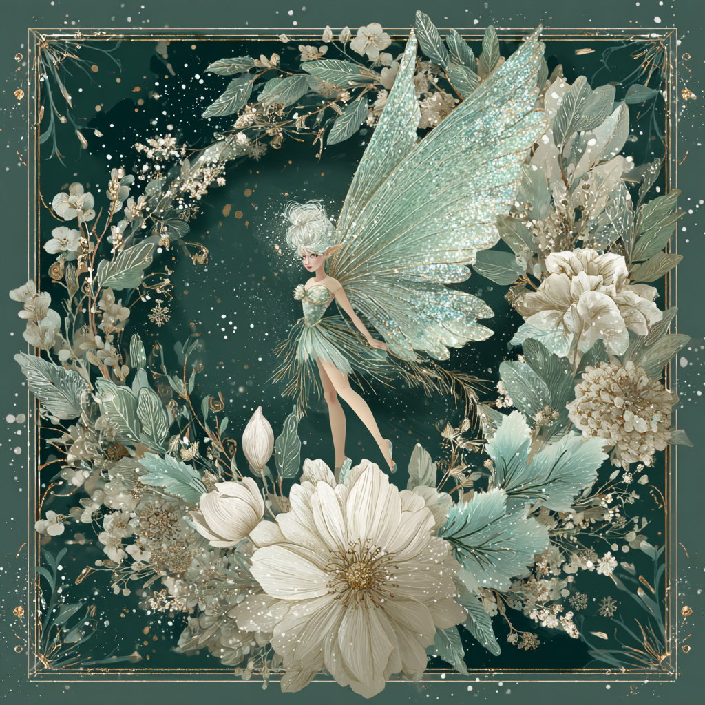 Christmas Fairy Sign, DCO-102633, Sign For Wreath, 10x10in Metal Sign