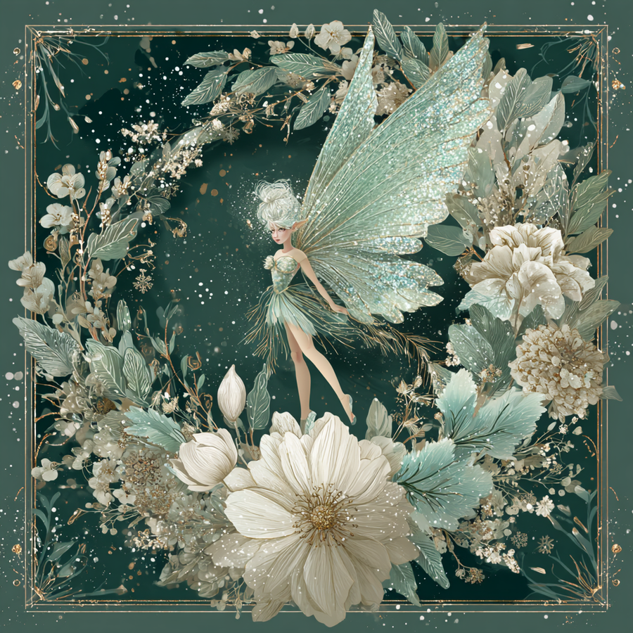 Christmas Fairy Sign, DCO-102633, Sign For Wreath, 10x10in Metal Sign