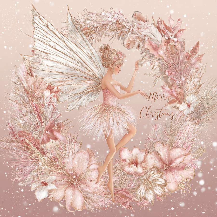 Christmas Fairy Sign, DCO-102634, Sign For Wreath, 10x10in Metal Sign