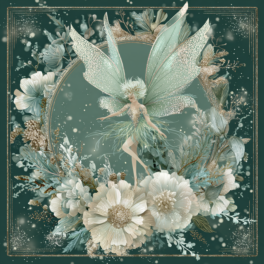 Christmas Fairy Sign, DCO-102635, Sign For Wreath, 10x10in Metal Sign