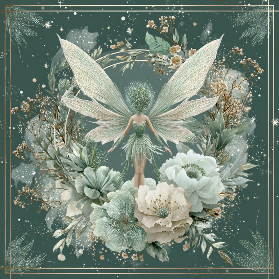 Christmas Fairy Sign, DCO-102636, Sign For Wreath, 10x10in Metal Sign