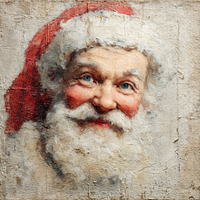 Thumbnail for Vintage Santa Sign, DCO-102638, Sign For Wreath, 10x10in Metal Sign