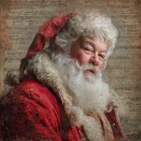 Thumbnail for Vintage Santa Sign, DCO-102639, Sign For Wreath, 10x10in Metal Sign