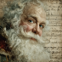 Thumbnail for Vintage Santa Sign, DCO-102641, Sign For Wreath, 10x10in Metal Sign