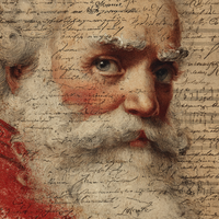 Thumbnail for Vintage Santa Sign, DCO-102642, Sign For Wreath, 10x10in Metal Sign