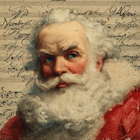 Thumbnail for Vintage Santa Sign, DCO-102643, Sign For Wreath, 10x10in Metal Sign
