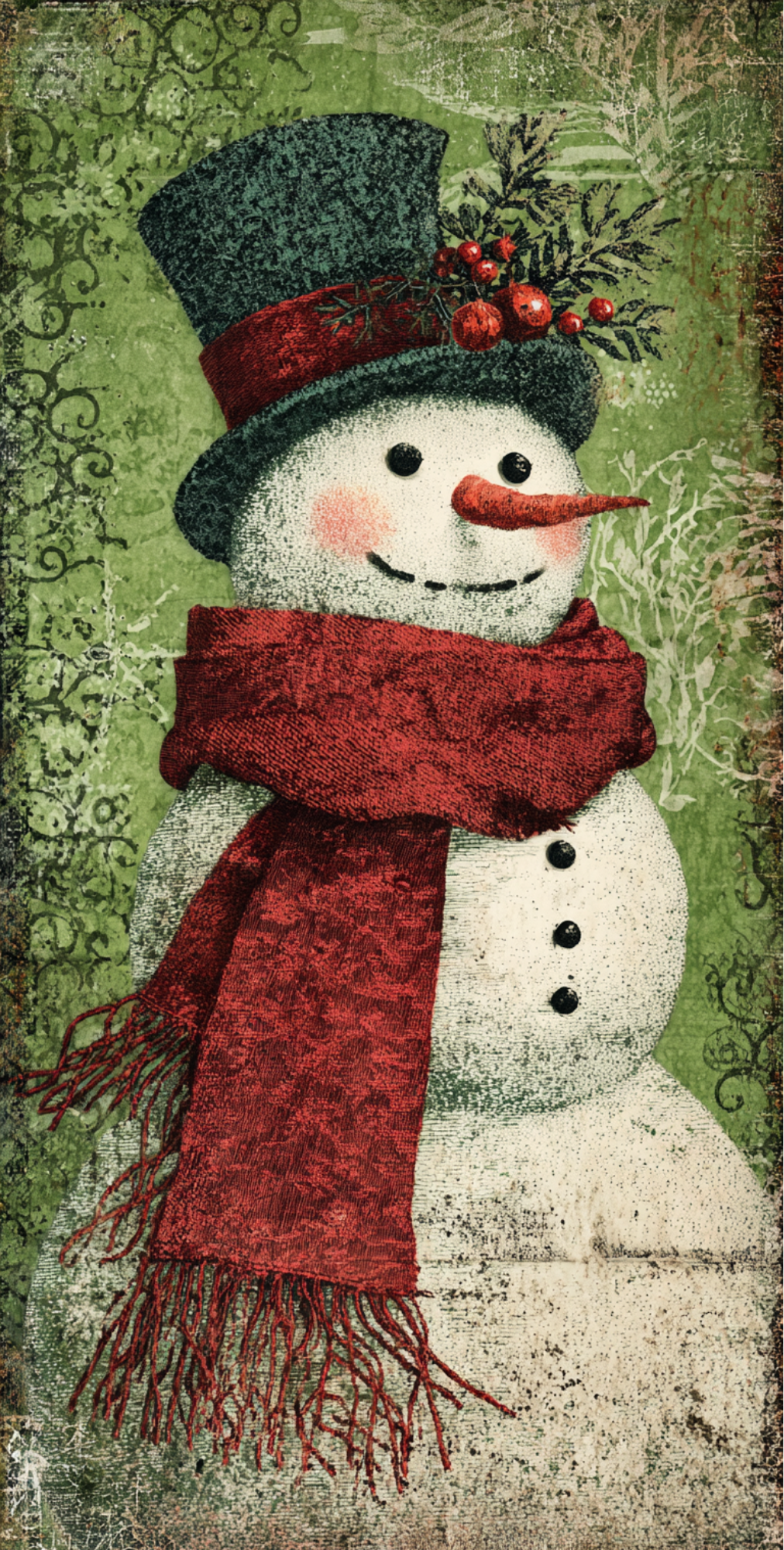 Snowman 6x12" Metal Wreath Sign - DCO-102754