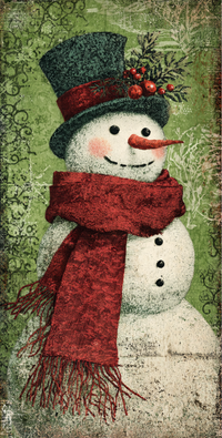 Thumbnail for Snowman 6x12" Metal Wreath Sign - DCO-102754