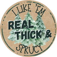 Thumbnail for Christmas Thick and Sprucy 18" Wood Door Hanger - DCO-102900-DH