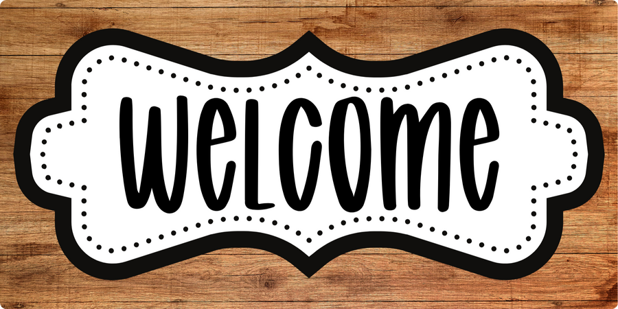 Welcome Everyday 6x12" Wood Wreath Sign - DCO-102915-1