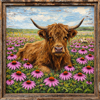Thumbnail for Cow Animal 10" Metal Wreath Sign - DCO-102951