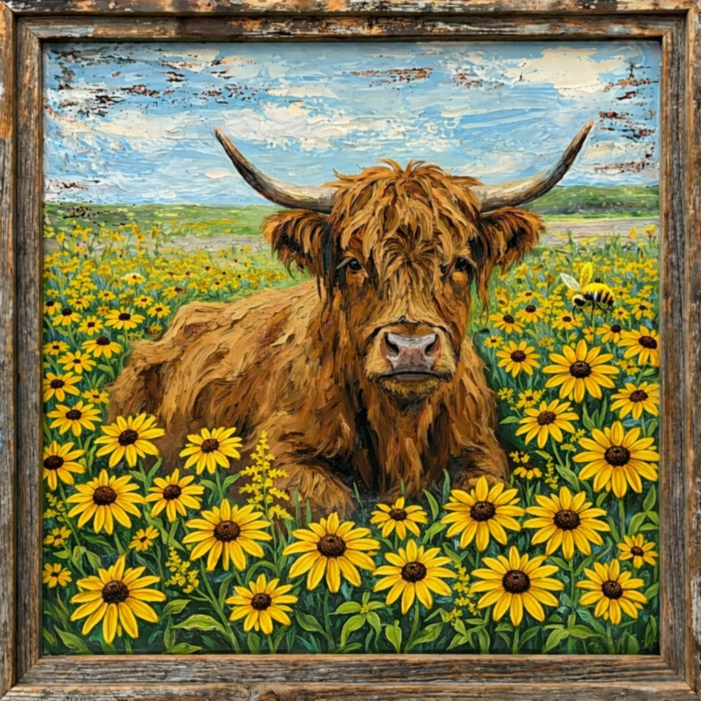 Cow Animal 10" Metal Wreath Sign - DCO-102953
