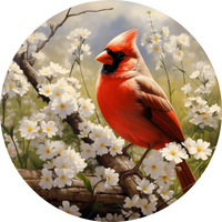 Thumbnail for Cardinal 10" Wood Wreath Sign - DCO-102956-D