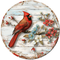 Thumbnail for Cardinal 10" Wood Wreath Sign - DCO-102957-D