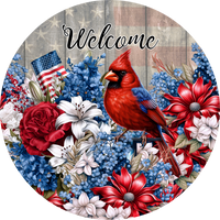 Thumbnail for Cardinal 10" Wood Wreath Sign - DCO-102958-D