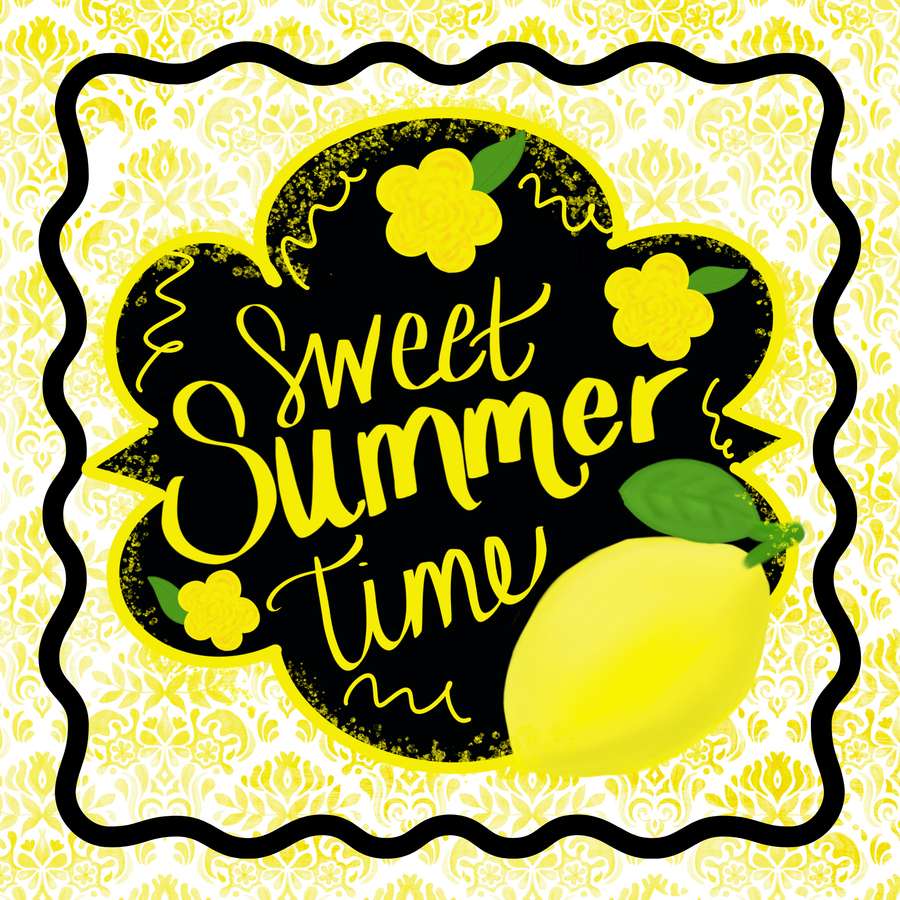 Summer Lemon 10" Metal Wreath Sign - DCO-102980