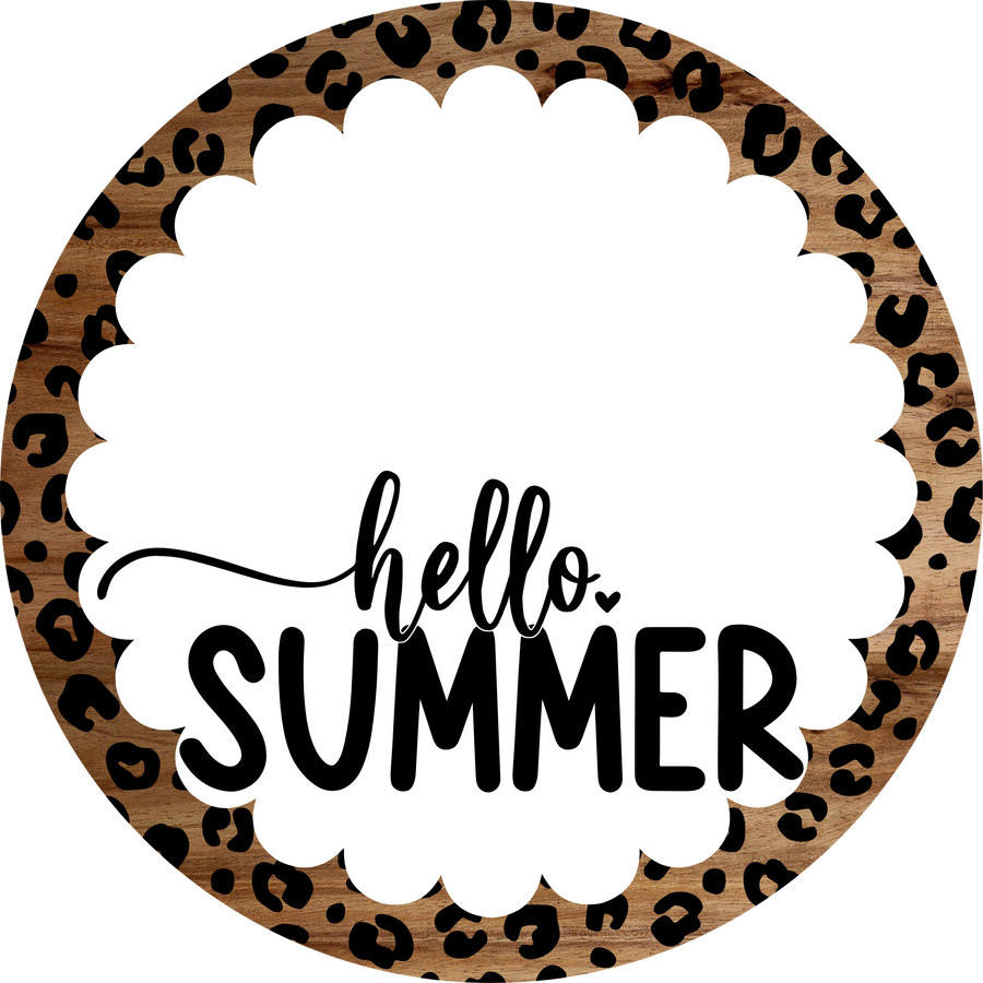 Hello Summer For Door 18" Wood Door Hanger - DCO-102985-DH