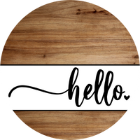 Thumbnail for Hello For Door 18" Wood Door Hanger - DCO-102986-DH