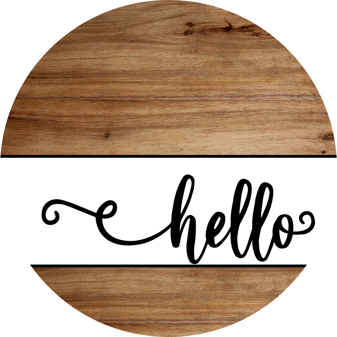 Hello For Door 18" Wood Door Hanger - DCO-102987-DH