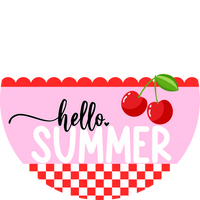 Thumbnail for Summer Cherry For Door 18" Wood Door Hanger - DCO-102991-DH