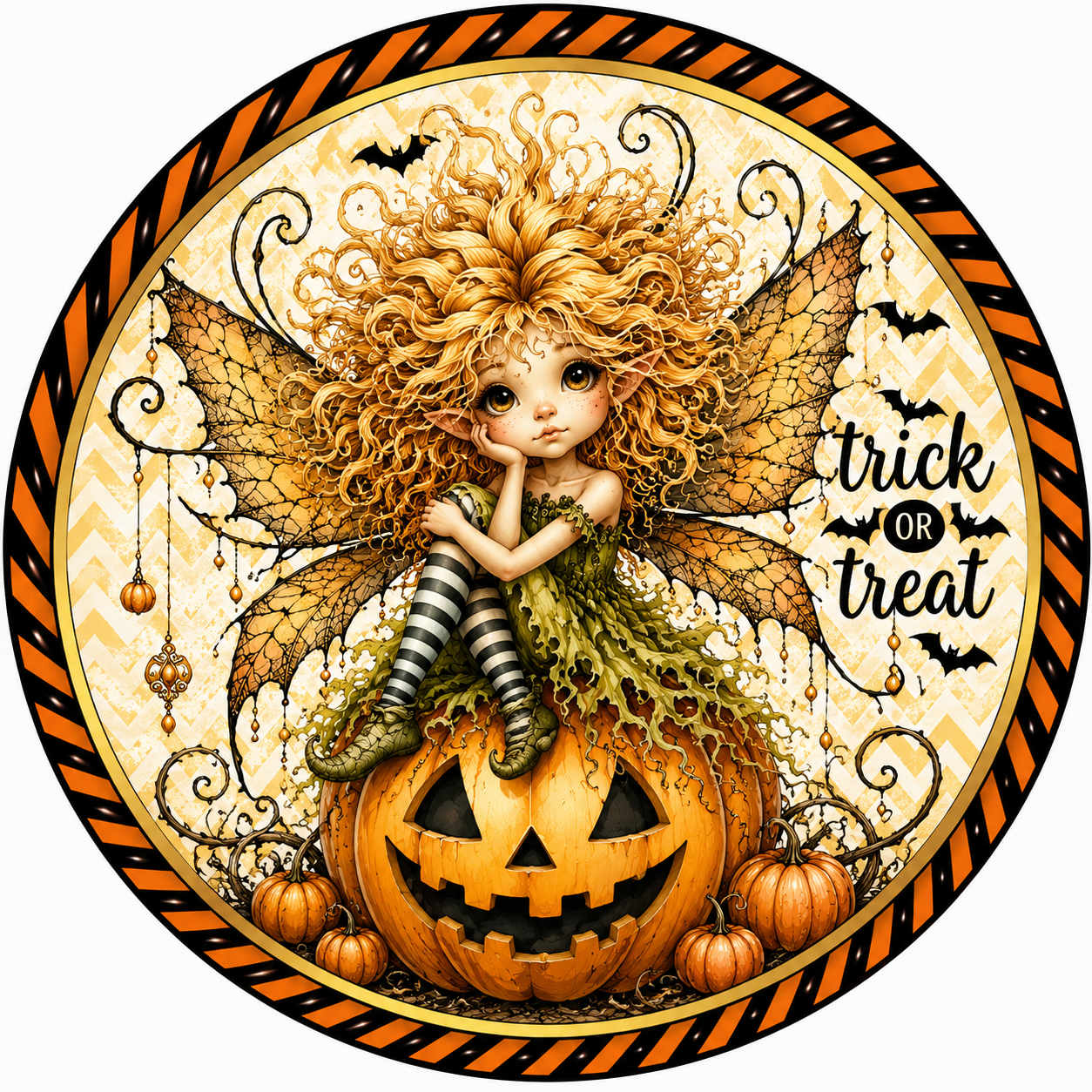 Fairy Halloween 18" Wood Door Hanger - DCO-103005-DH