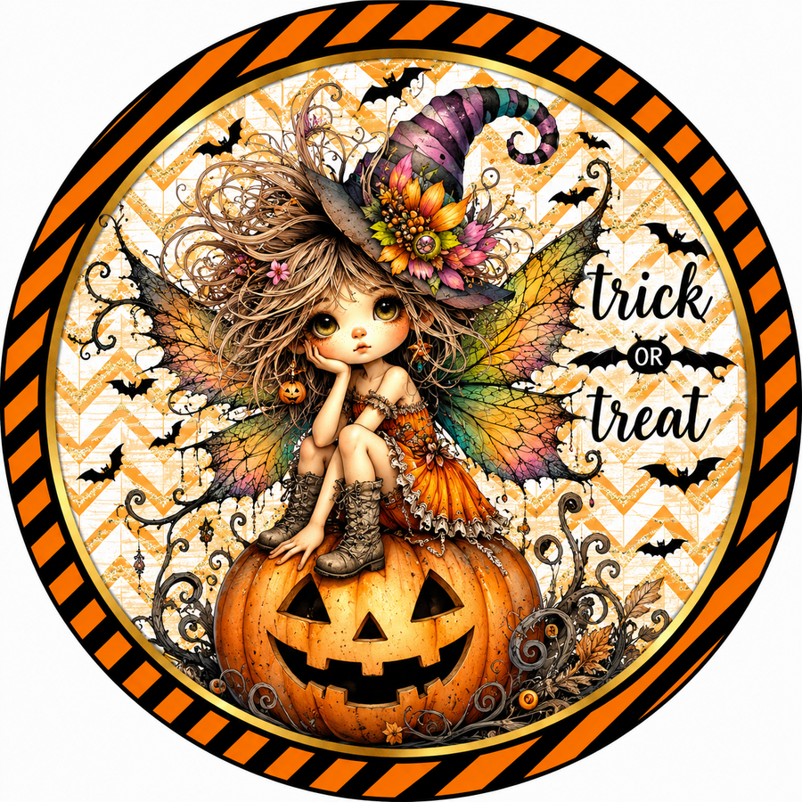 Fairy Halloween 18" Wood Door Hanger - DCO-103012-DH