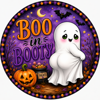 Thumbnail for Boo in Booty Halloween 18" Wood Door Hanger - DCO-103013-DH