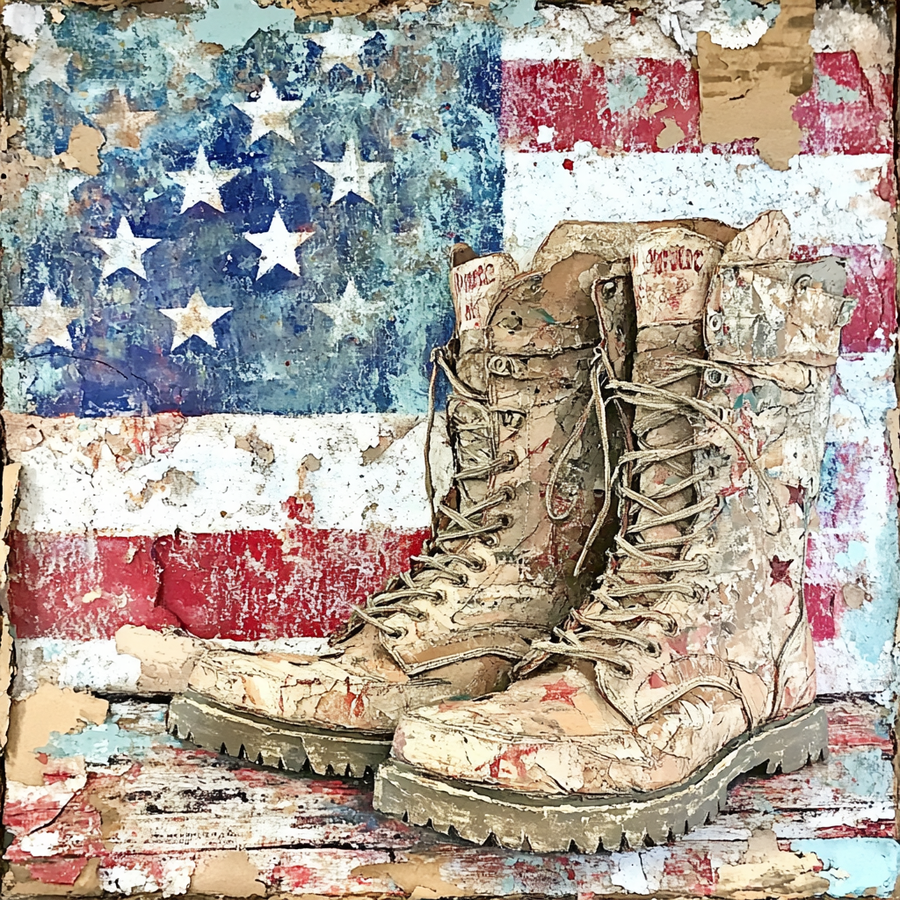 Patriotic Sign, USA Sign, DCO-13629, Sign For Wreath, 10x10" Metal Sign