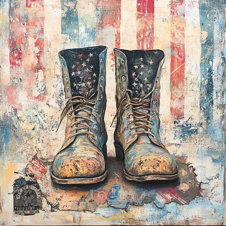 Patriotic Sign, USA Sign, DCO-13633, Sign For Wreath, 10x10" Metal Sign