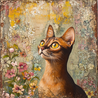 Thumbnail for Cat Sign, DCO-13635, Sign For Wreath, 10x10
