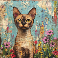 Thumbnail for Cat Sign, DCO-13636, Sign For Wreath, 10x10