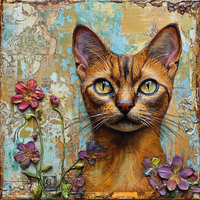 Thumbnail for Cat Sign, DCO-13638, Sign For Wreath, 10x10