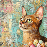 Thumbnail for Cat Sign, DCO-13641, Sign For Wreath, 10x10