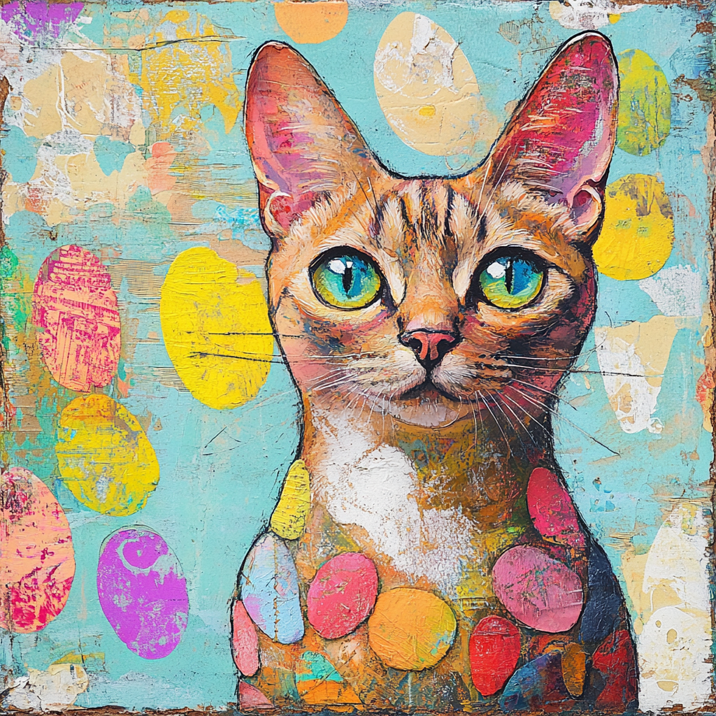Cat Sign, DCO-13643, Sign For Wreath, 10x10" Metal Sign