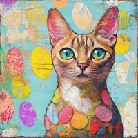 Thumbnail for Cat Sign, DCO-13643, Sign For Wreath, 10x10