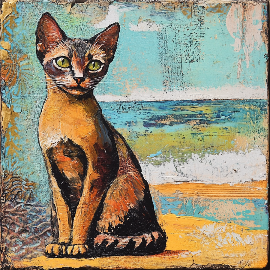 Cat Sign, DCO-13644, Sign For Wreath, 10x10" Metal Sign